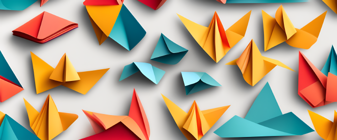 A collection of origami papers