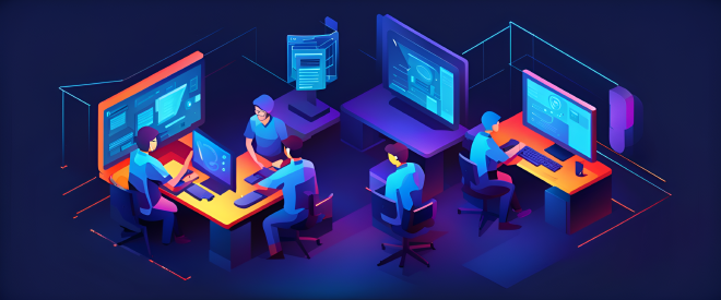 Engineers collaborating together